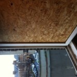 Smashed window boarded Newcastle upon Tyne