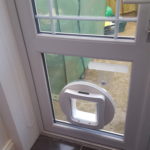 Cat flap fitted to glass door Whitley bay