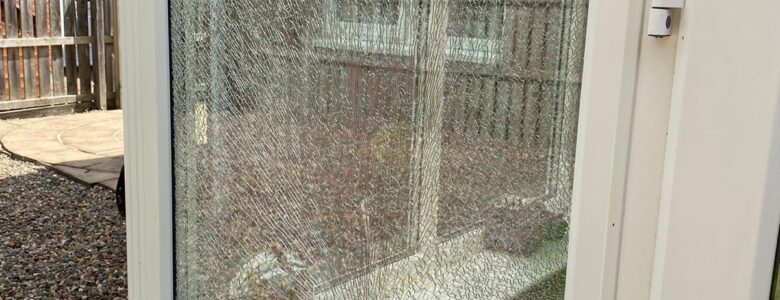Smashed window Newcastle upon Tyne