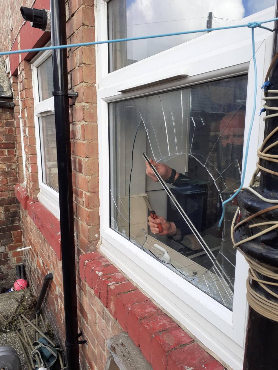 Smashed window repair